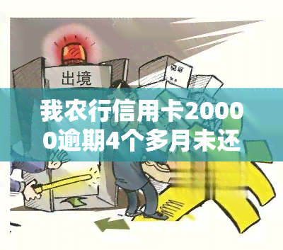 我农行信用卡20000逾期4个多月未还，会有什么后果？