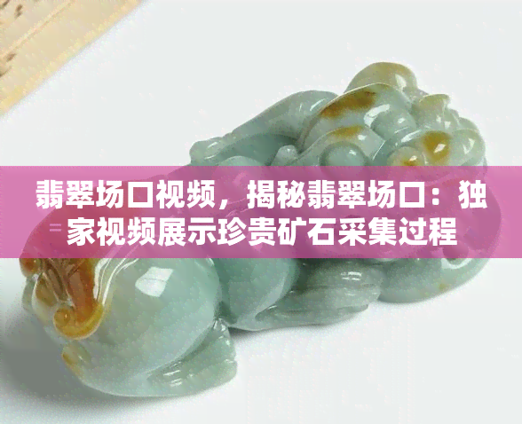 翡翠场口视频，揭秘翡翠场口：独家视频展示珍贵矿石采集过程