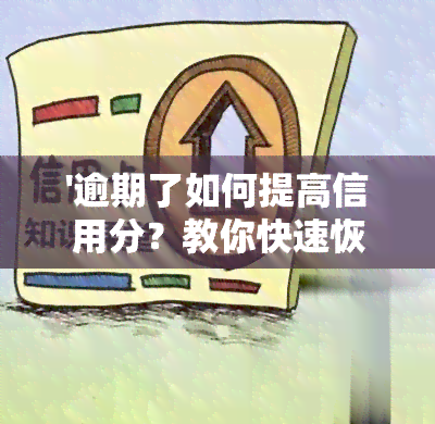 '逾期了如何提高信用分？教你快速恢复，严重逾期后的养方法'