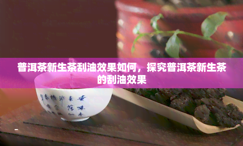 普洱茶新生茶刮油效果如何，探究普洱茶新生茶的刮油效果