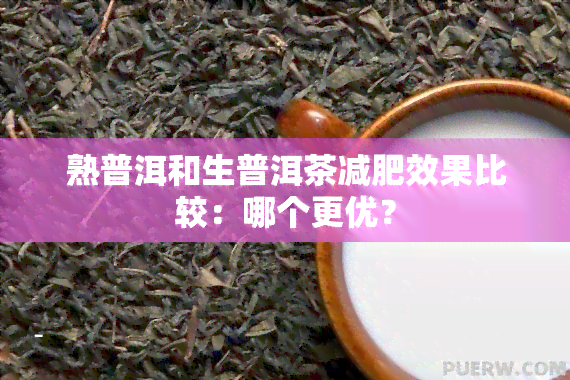 熟普洱和生普洱茶减肥效果比较：哪个更优？