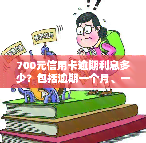 700元信用卡逾期利息多少？包括逾期一个月、一年的情况及所需还款总额！