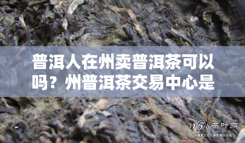 普洱人在州卖普洱茶可以吗？州普洱茶交易中心是选择！