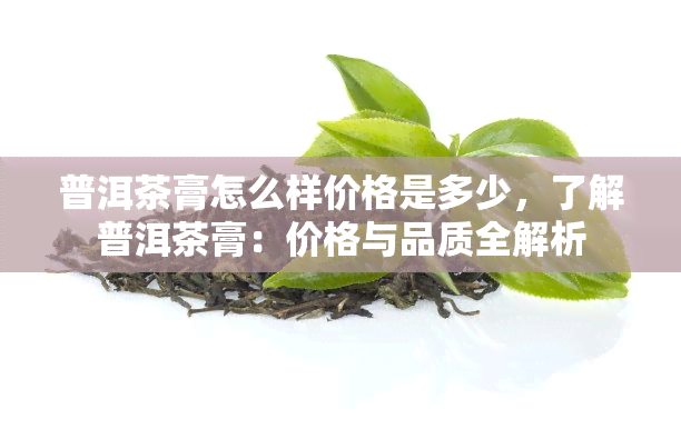 普洱茶膏怎么样价格是多少，了解普洱茶膏：价格与品质全解析