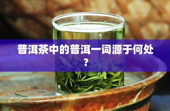 普洱茶中的普洱一词源于何处？