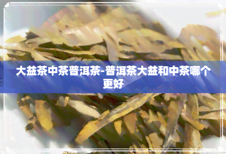 大益茶中茶普洱茶-普洱茶大益和中茶哪个更好