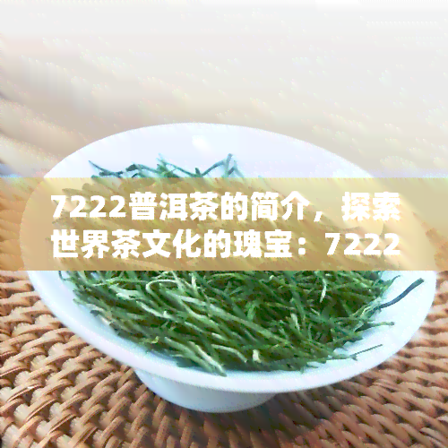 7222普洱茶的简介，探索世界茶文化的瑰宝：7222普洱茶简介