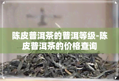 陈皮普洱茶的普洱等级-陈皮普洱茶的价格查询