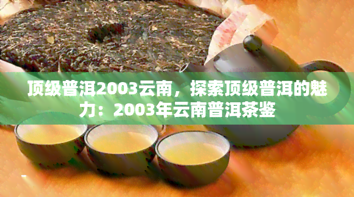 顶级普洱2003云南，探索顶级普洱的魅力：2003年云南普洱茶鉴