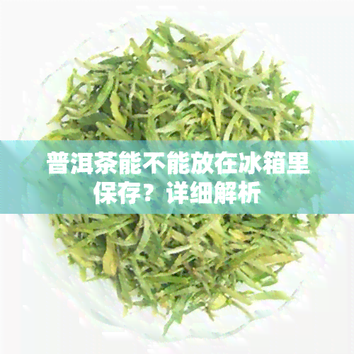 普洱茶能不能放在冰箱里保存？详细解析