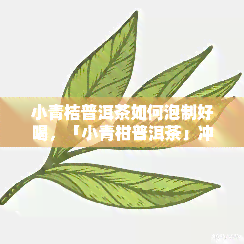 小青桔普洱茶如何泡制好喝，「小青柑普洱茶」冲泡教程：怎样才能泡出一杯好喝的？