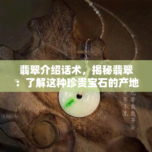 翡翠介绍话术，揭秘翡翠：了解这种珍贵宝石的产地和特点