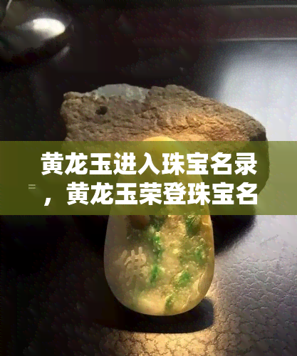 黄龙玉进入珠宝名录，黄龙玉荣登珠宝名录，成为备受瞩目的珍稀宝石