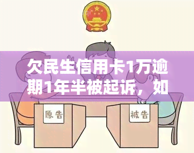 欠民生信用卡1万逾期1年半被起诉，如何协商还款？