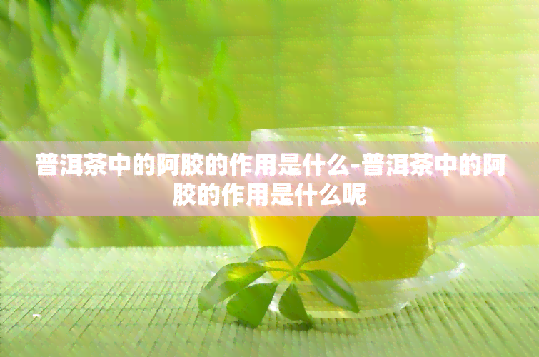 普洱茶中的阿胶的作用是什么-普洱茶中的阿胶的作用是什么呢