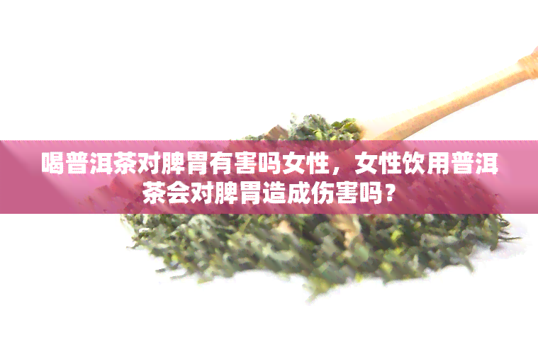 喝普洱茶对脾胃有害吗女性，女性饮用普洱茶会对脾胃造成伤害吗？