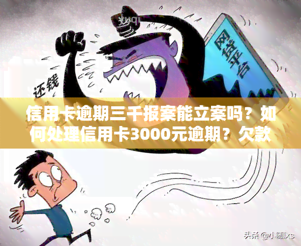 信用卡逾期三千报案能立案吗？如何处理信用卡3000元逾期？欠款3000被起诉需要多久？