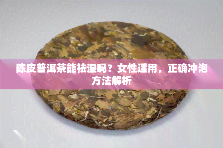 陈皮普洱茶能祛湿吗？女性适用，正确冲泡方法解析