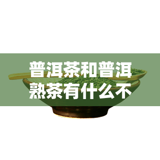 普洱茶和普洱熟茶有什么不同，深入解析：普洱茶与普洱熟茶的区别是什么？