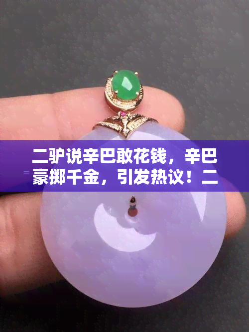 二驴说辛巴敢花钱，辛巴豪掷千金，引发热议！二驴惊呼：他真敢花！