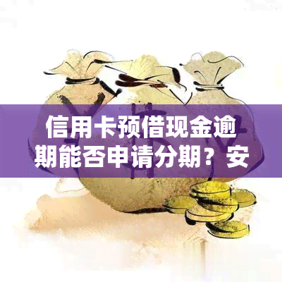 信用卡预借现金逾期能否申请分期？安全吗？如何还款？可以用信用卡预借现金还款吗？预借现金的信用卡可取现吗？预借现金还不上能协商分期吗？