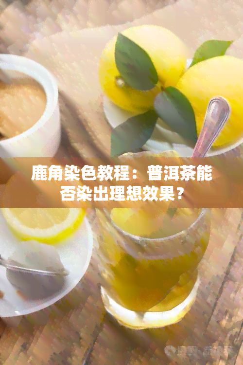 鹿角染色教程：普洱茶能否染出理想效果？