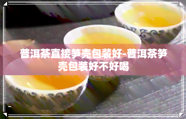 普洱茶直接笋壳包装好-普洱茶笋壳包装好不好喝