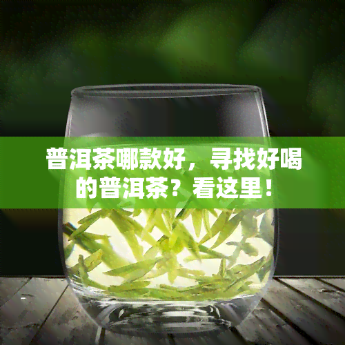 普洱茶哪款好，寻找好喝的普洱茶？看这里！