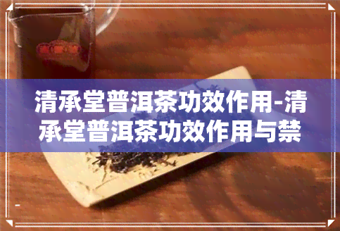 清承堂普洱茶功效作用-清承堂普洱茶功效作用与禁忌