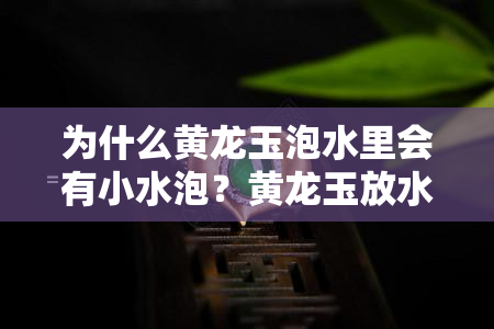 为什么黄龙玉泡水里会有小水泡？黄龙玉放水里有气泡、泡水后变黄甚至掉色的原因解析