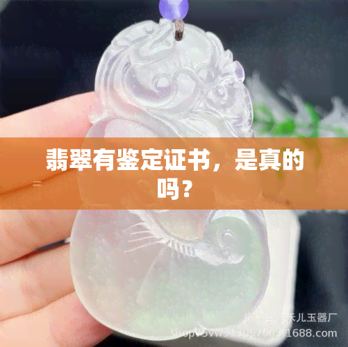 翡翠有鉴定证书，是真的吗？