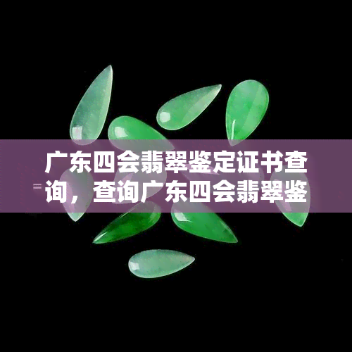 广东四会翡翠鉴定证书查询，查询广东四会翡翠鉴定证书的官方网站