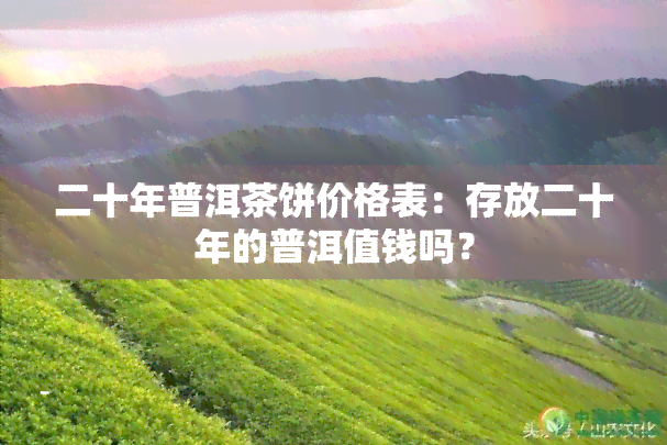 二十年普洱茶饼价格表：存放二十年的普洱值钱吗？