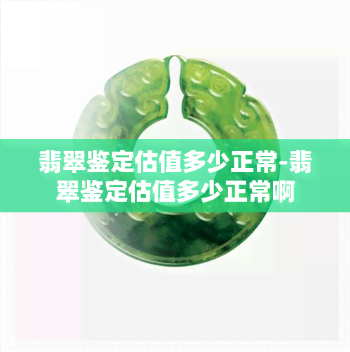 翡翠鉴定估值多少正常-翡翠鉴定估值多少正常啊