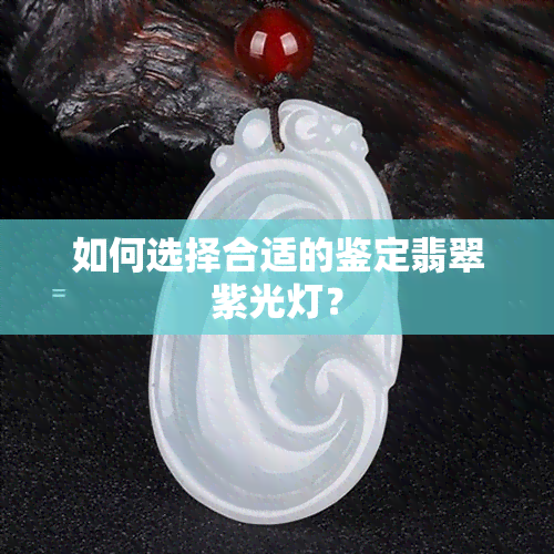 如何选择合适的鉴定翡翠紫光灯？