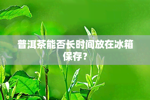 普洱茶能否长时间放在冰箱保存？