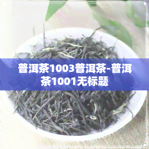 普洱茶1003普洱茶-普洱茶1001无标题