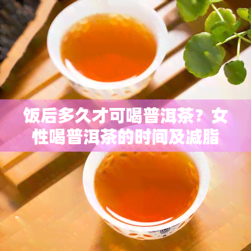 饭后多久才可喝普洱茶？女性喝普洱茶的时间及减脂效果