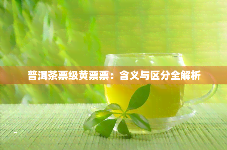 普洱茶票级黄票票：含义与区分全解析