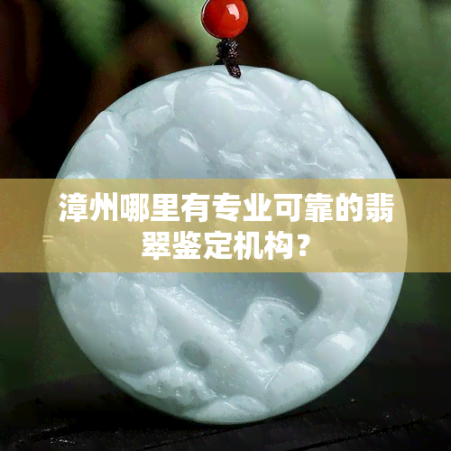 漳州哪里有专业可靠的翡翠鉴定机构？