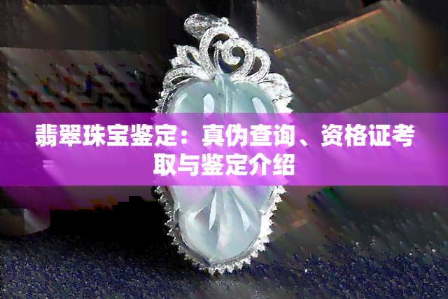 翡翠珠宝鉴定：真伪查询、资格证考取与鉴定介绍