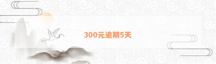 300元逾期5天