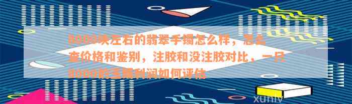 8000块左右的翡翠手镯怎么样，怎么查价格和鉴别，注胶和没注胶对比，一只8000的玉镯利润如何评估