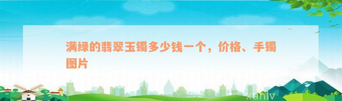 满绿的翡翠玉镯多少钱一个，价格、手镯图片