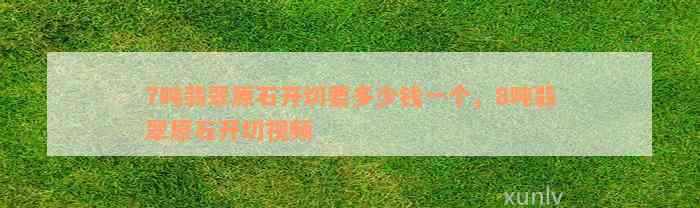 7吨翡翠原石开切要多少钱一个，8吨翡翠原石开切视频