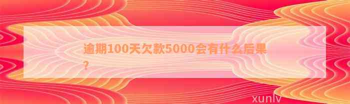 逾期100天欠款5000会有什么后果？