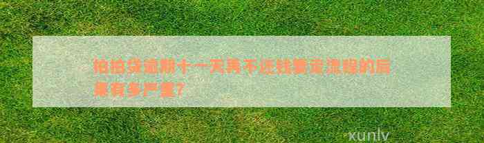 拍拍贷逾期十一天再不还钱要走流程的后果有多严重？