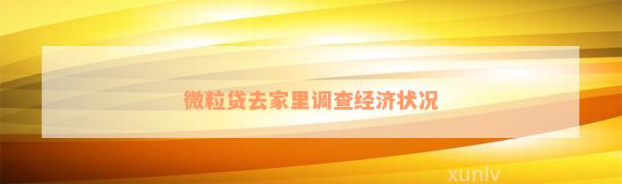 微粒贷去家里调查经济状况