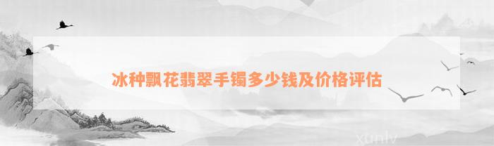 冰种飘花翡翠手镯多少钱及价格评估