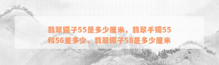 翡翠镯子55是多少厘米，翡翠手镯55和56差多少，翡翠镯子58是多少厘米